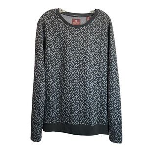 Scotch & Soda Men’s Sweater Black Gray Crewneck Scandi Streetwear Size L